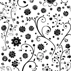 Intricate Floral Design in Monochrome