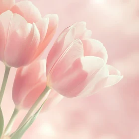 Close-Up of Pink Tulips