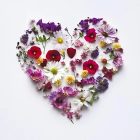 Vibrant Flower Heart Arrangement