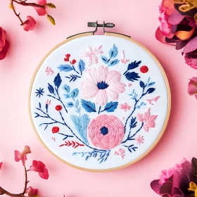 Handcrafted Floral Needlework