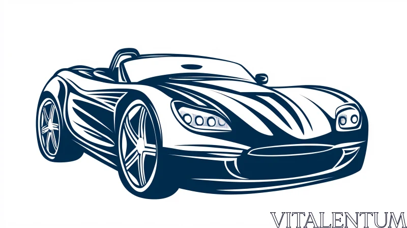 AI ART Sleek Modern Convertible Drawing