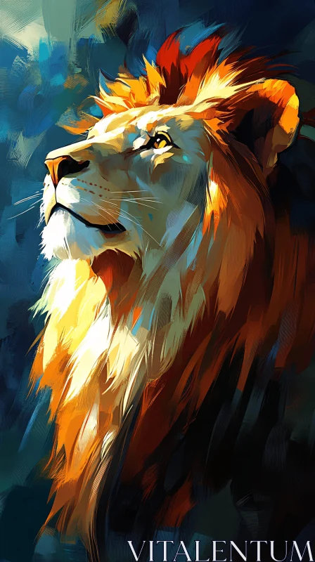 Abstract Lion Art AI Image