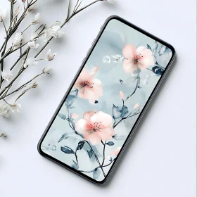 Minimalist Floral Phone Background