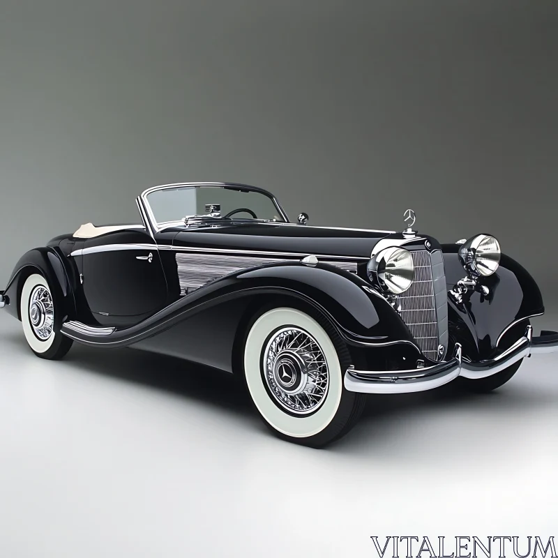 AI ART Timeless Elegance: Restored Vintage Convertible