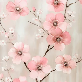 Artistic Pink Flower Blossoms