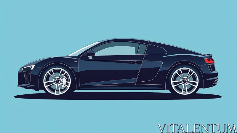 AI ART Modern Sports Car Drawing