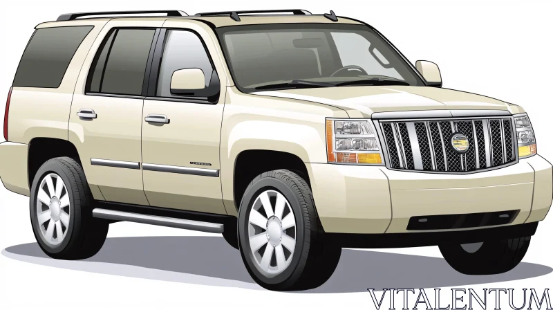 AI ART Stylish Beige SUV with Tinted Windows