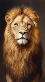 Regal Lion with Intense Gaze