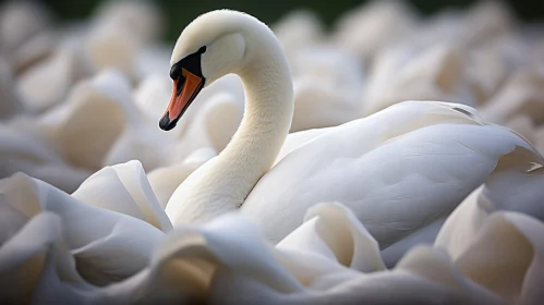 Serene Swan Portrait - Timeless Elegance and Harmonious Romanticism