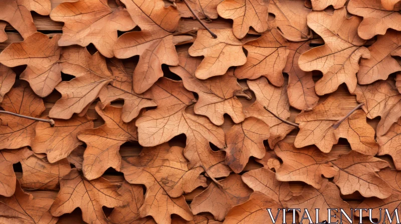 Textured Oak Leaves - Eco-friendly Craftsmanship AI Image