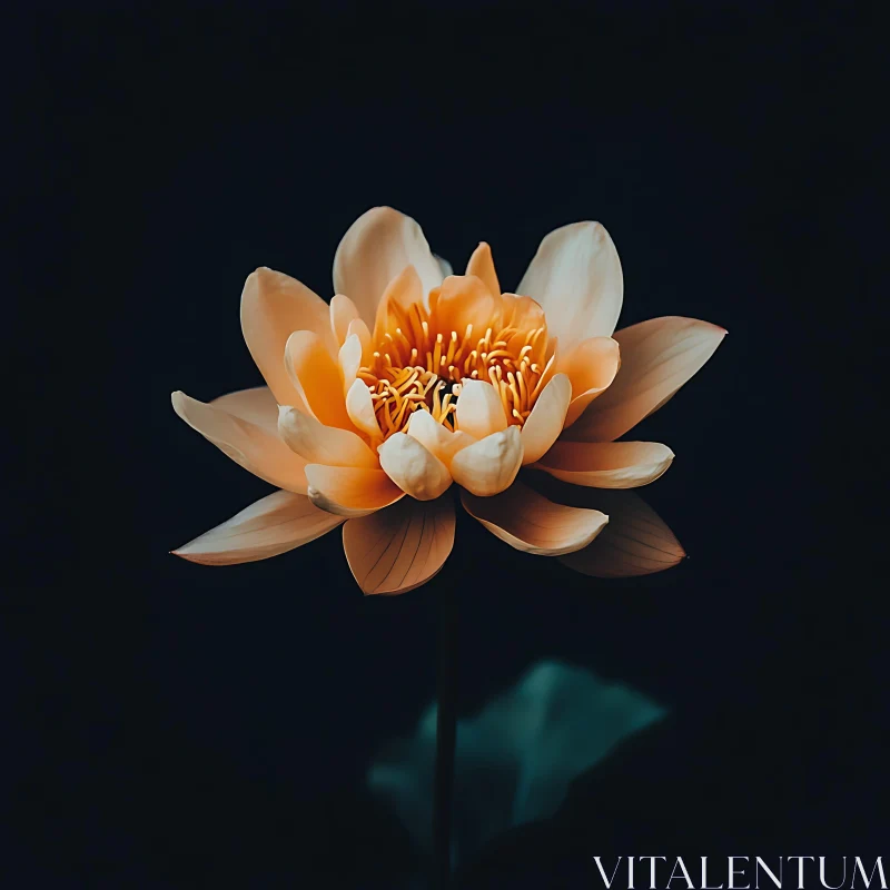 Elegant Bloom of a Lotus AI Image