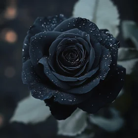 Exquisite Black Rose Close-Up