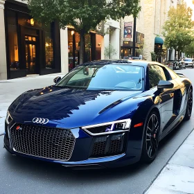 Audi Sports Car in Upscale Street