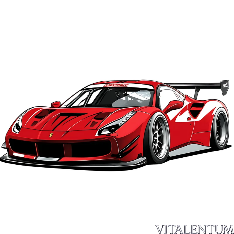 Modern Race Car Artwork AI Image