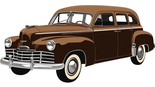 Brown Retro Automobile