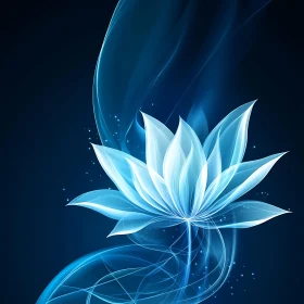 Translucent Blue Petaled Lotus