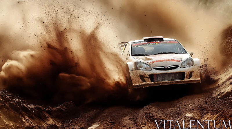 Exciting Dirt Rally Car Race AI Image