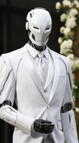 Sophisticated Robot in Elegant Attire: A Fusion of Future and Fashion
