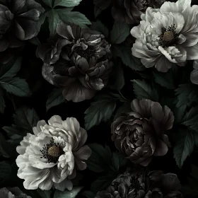 Moody Floral Composition in Shadow