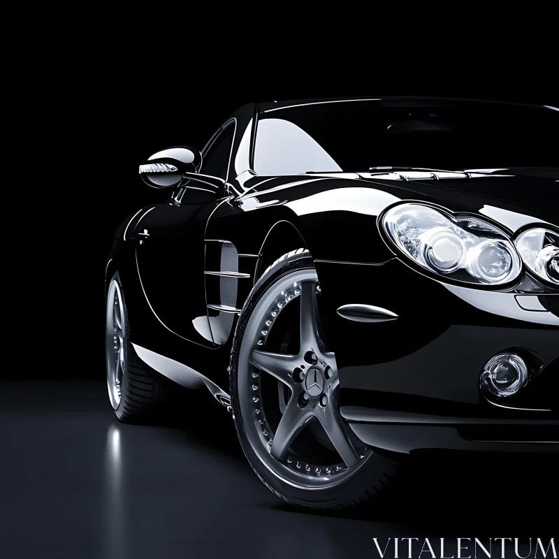 Sleek Black Luxury Automobile