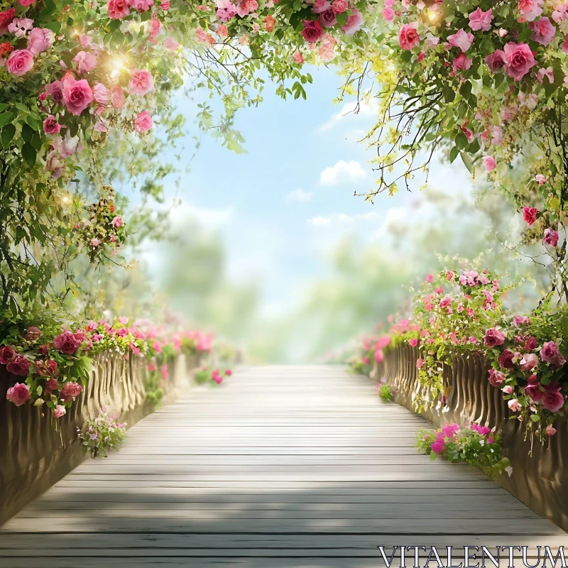 Beautiful Rose Garden Path
