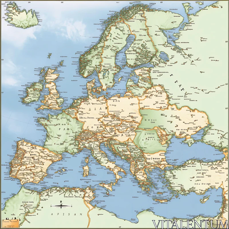 Europe Map Showing Countries and Key Locations Europe Map Showing Countries and Key Locations