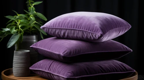 Purple Velvet Pillows: A Study in Subdued Colors and Craftsmanship
