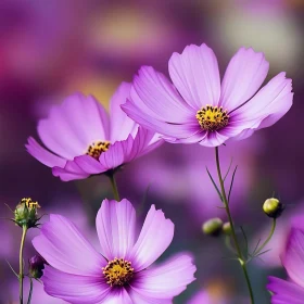 Beautiful Purple Flowers in Nature