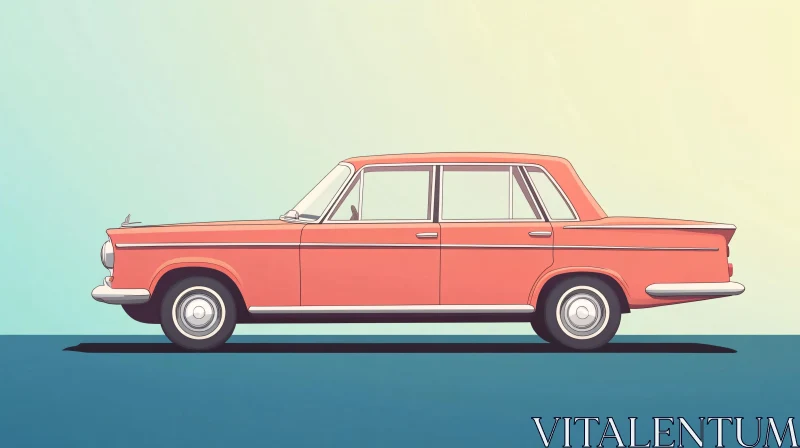 AI ART Retro Classic Car Art