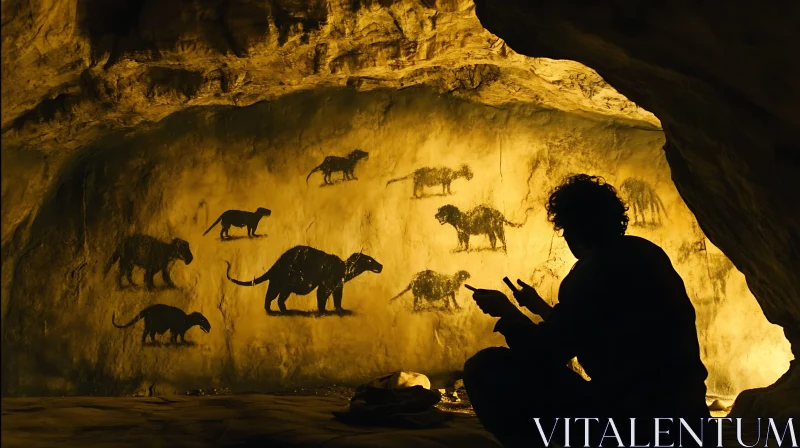 AI ART Ancient Animal Art in Caves