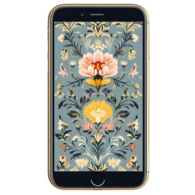 Intricate Flower Design Mobile Background