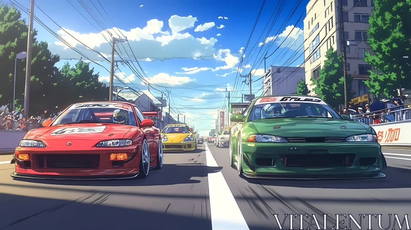 Animated City Street Race AI Image