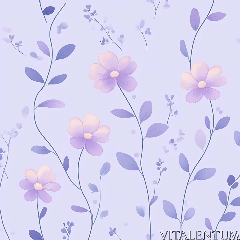 AI ART Elegant Pastel Floral Display