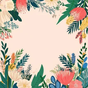 Beautiful Botanical Border Illustration