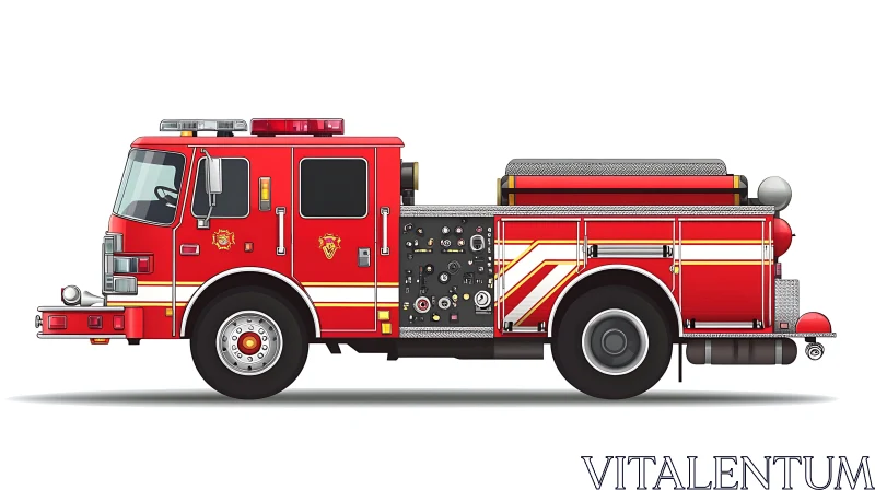 Emergency Response Fire Truck Image AI Image