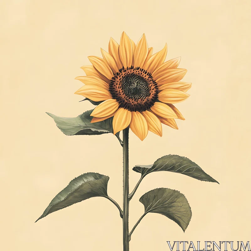 AI ART Sunflower in Full Bloom