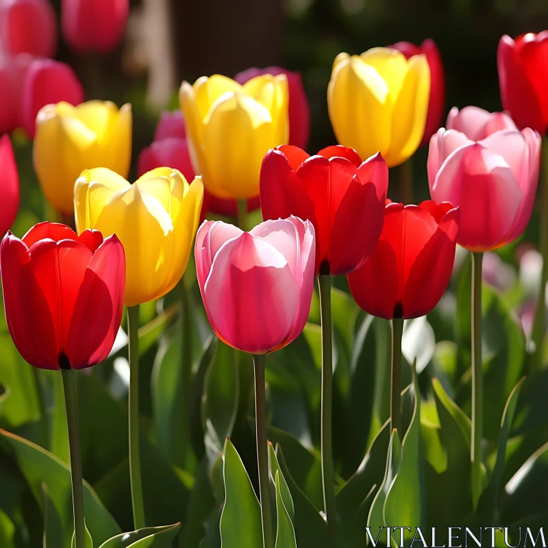 Vibrant Spring Tulips AI Image