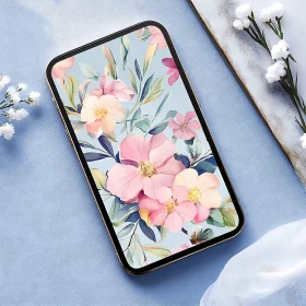 Smartphone Floral Illustration Design