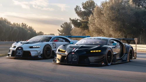 Sleek Race Cars in Action