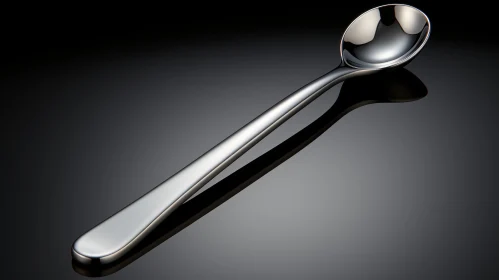 Intriguing Silver Spoon Artwork - A Study in Contrast and Precisionist Style