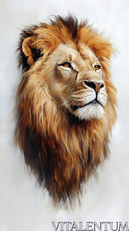 Royal Lion Canvas Art AI Image