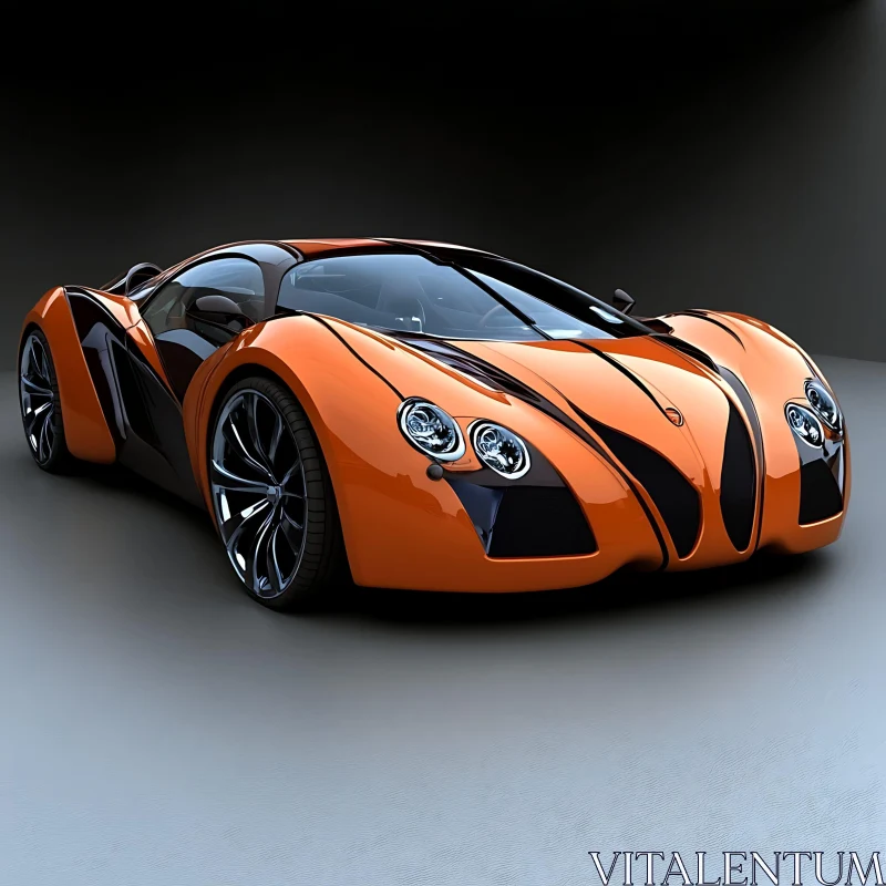 Luxury Sports Car with Bold Design AI Image