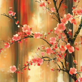 Floral Art with Cherry Blossoms
