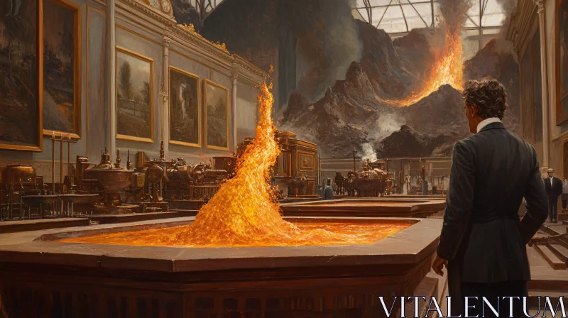 Lava Eruption in Classical Art Gallery Lava Eruption in Classical Art Gallery
