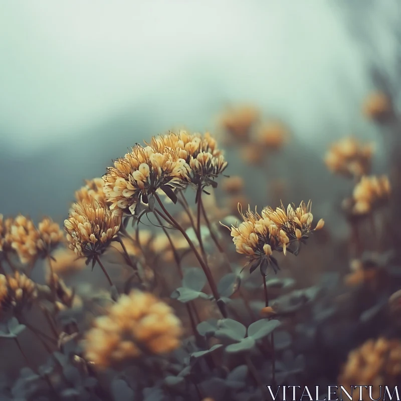Tranquil Garden of Blooming Yellow Flowers Tranquil Garden of Blooming Yellow Flowers