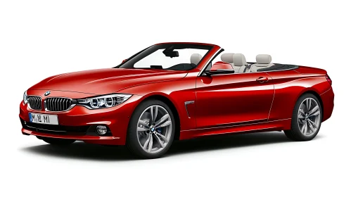 Sleek Red Convertible with Stylish Chrome Trim