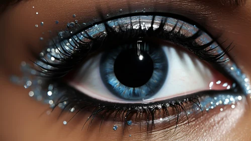 Enchanting Eye in Black Community: Sparkling Blue Makeup