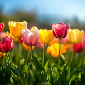 Springtime Tulips in Bloom