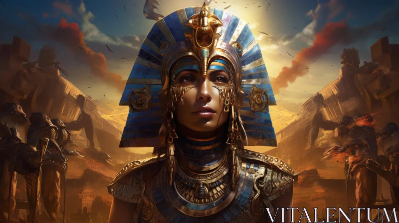 Ancient Egypt in Game Art: Sphinx, Portraits, and Mystical Beings AI Image