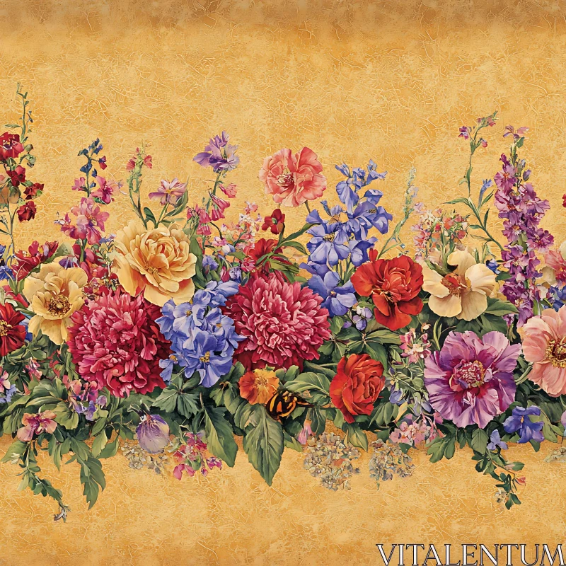 AI ART Luxurious Blooming Flower Arrangement